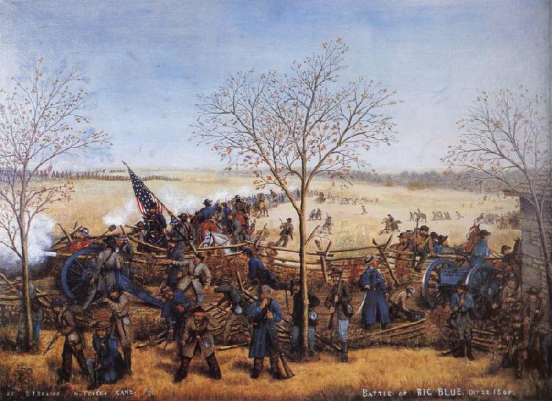 Samuel J.Reader The Battle of the Blue October 22.1864 Spain oil painting art